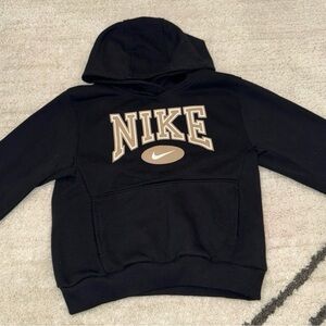 Nike Black Hoodie with Tan Logo